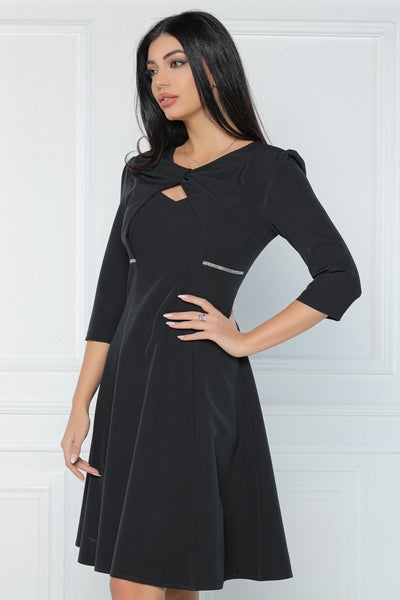 Rochie MBG neagra cu strasuri aplicate