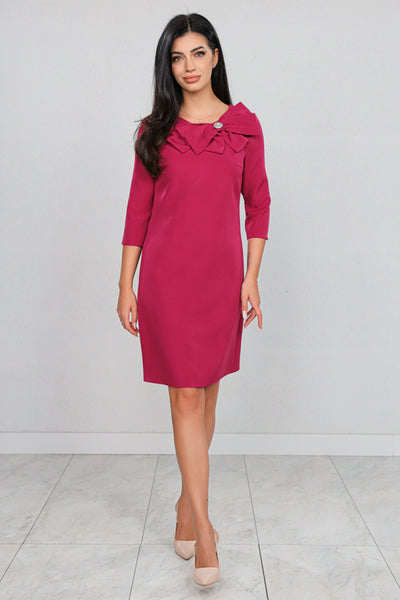 Rochie MBG Magenta cu Funda Maxi Aplicată Manual