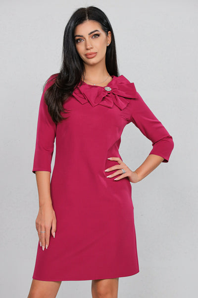 Rochie MBG Magenta cu Funda Maxi Aplicată Manual