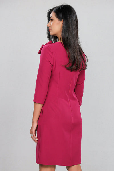 Rochie MBG Magenta cu Funda Maxi Aplicată Manual
