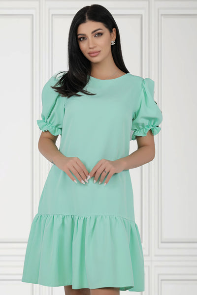 Rochie MBG mint cu volan la baza