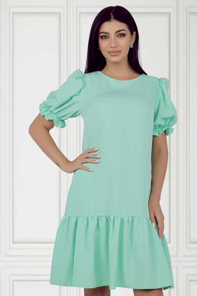 Rochie MBG mint cu volan la baza