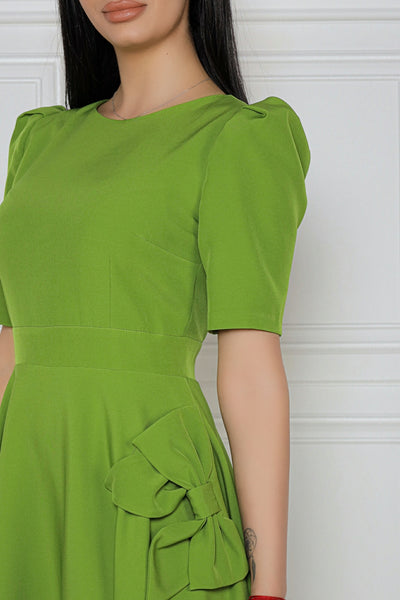 Rochie MBG olive cu fundite la buzunare