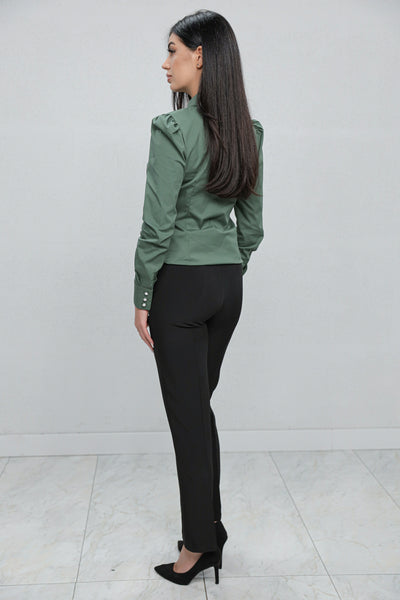 Pantaloni MBG negri office din stofa