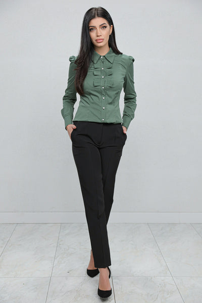 Pantaloni MBG negri office din stofa