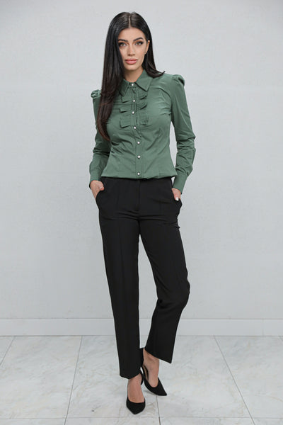 Pantaloni MBG negri office din stofa