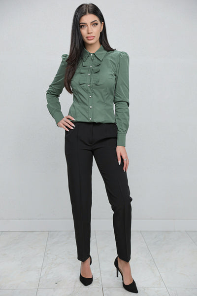 Pantaloni MBG negri office din stofa